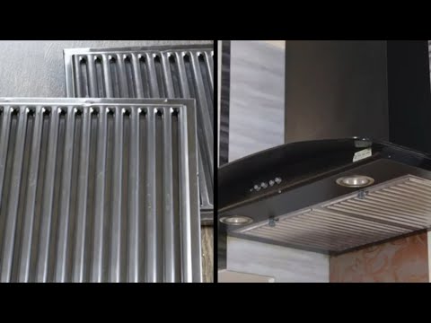 How to clean greasy oily kitchen chimney baffle filters by useful tips &amp; tricks for home.